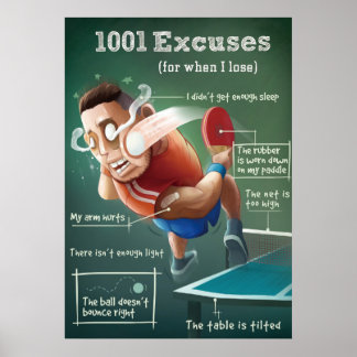 Ping Pong Poster: 1001 Escuses Poster