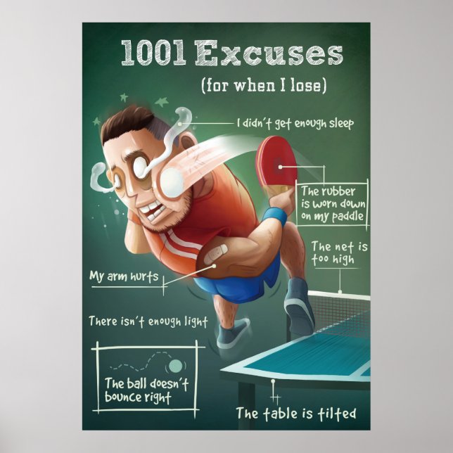 Ping Pong Poster: 1001 Escuses Poster (Vorne)