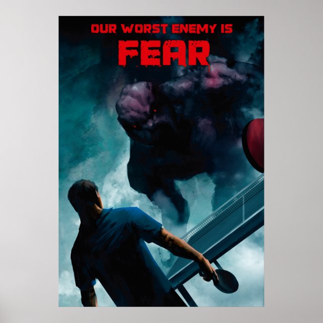 Ping Pong Poster: Angst Poster (Vorne)