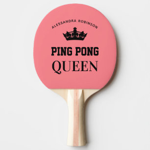 Ping Pong Queen Name personalisiert Tischtennis Schläger