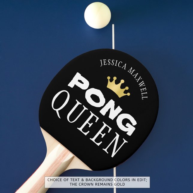 PING PONG QUEEN Personalisiert bearbeitbares Schwa Tischtennis Schläger (Von Creator hochgeladen)
