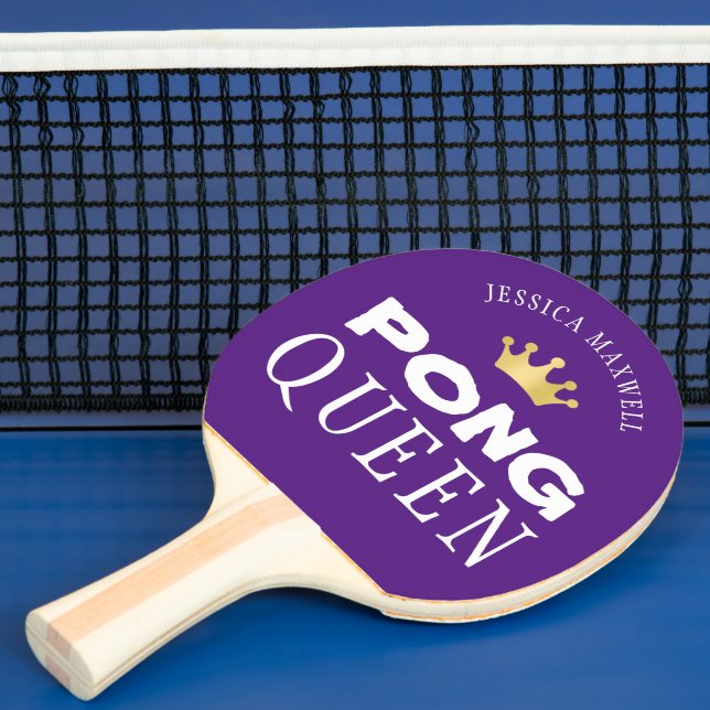 Ping Pong Queen Personalisiert Editable Lila Color Tischtennis Schläger (InSitu)