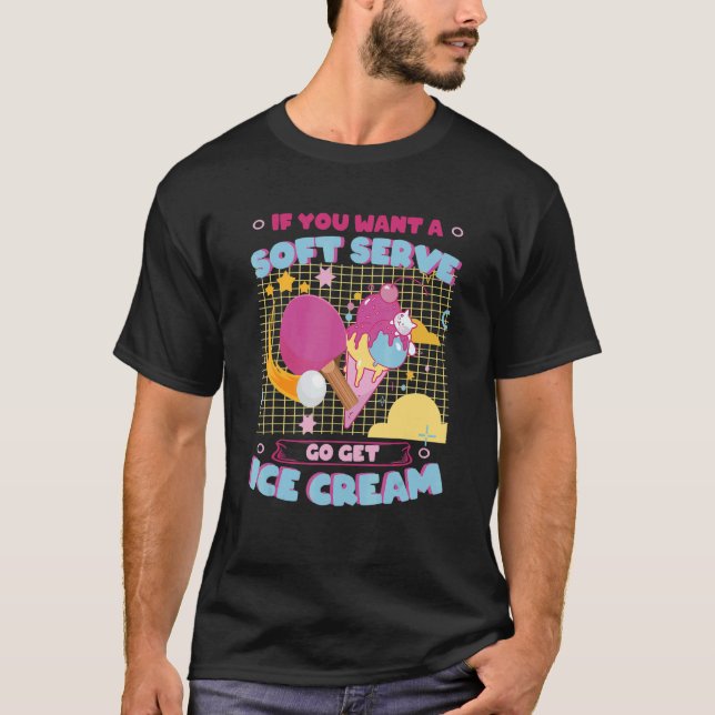 Ping Pong Soft Serve Go Tischtennis T-Shirt (Vorderseite)