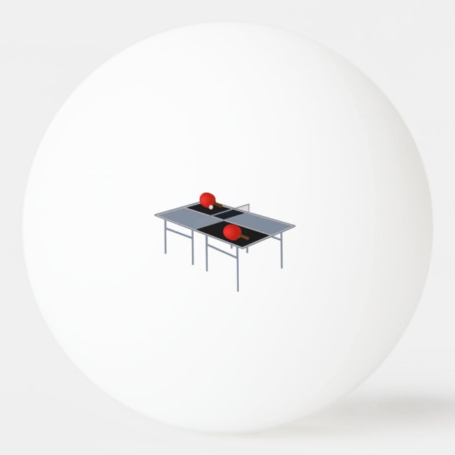 Ping Pong Table with Paddles, Tischtennisball (Vorderseite)