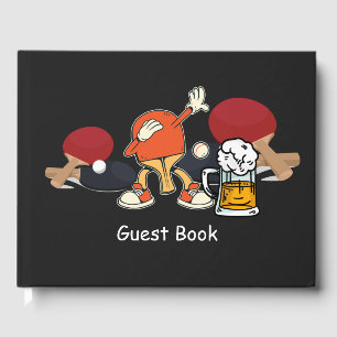 Ping Pong Tischtennis Dabbing mit Bier lustig Gästebuch
