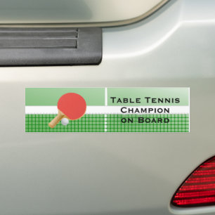 Ping Pong Tischtennis Design Autoaufkleber