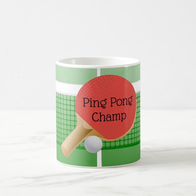 Ping Pong Tischtennis Design Coffee Tasse (Mittel)