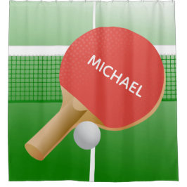 Ping Pong Tischtennis Design Duschvorhang