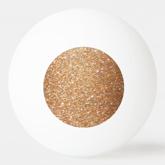 Ping Pong Tischtennis Kupfer Gold Glitzer Ball Tischtennisball (Rückseite)