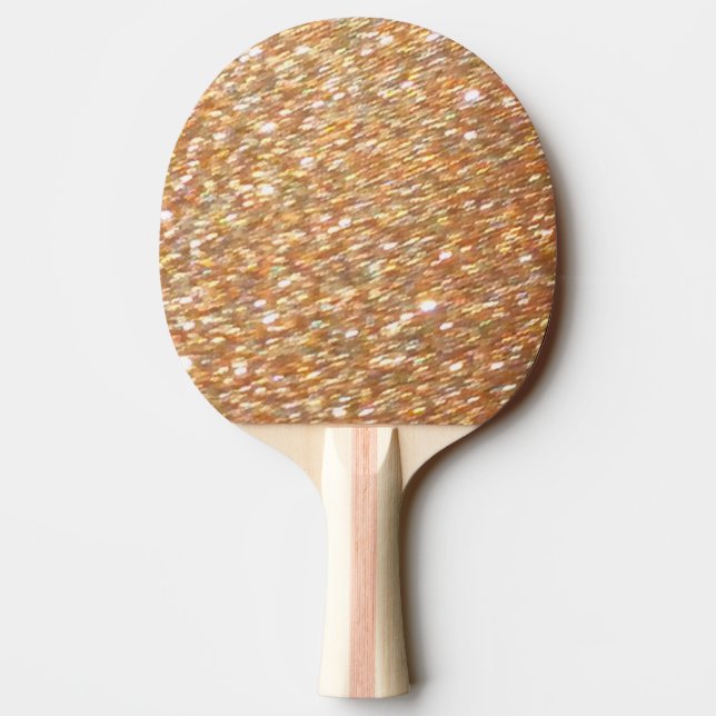 Ping Pong Tischtennis Kupfer Gold Glitzer Paddel Schläger (Rückseite)