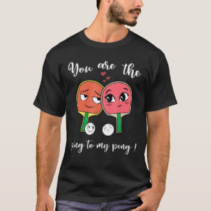 Ping Pong Tischtennis Niedliches Paar Anniversary T-Shirt