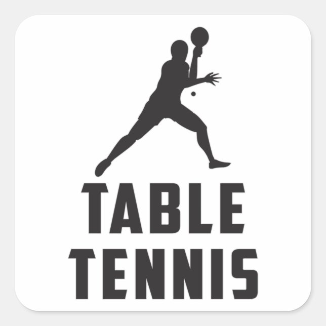 Ping Pong Tischtennis Paddle Spieler Geschenk Idee Quadratischer Aufkleber (Vorderseite)