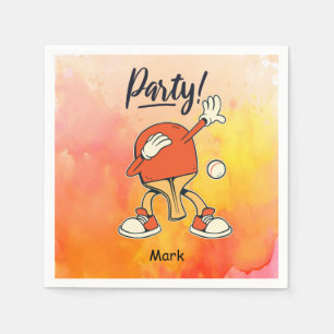 Ping Pong Tischtennis Party lustig Serviette