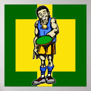 Ping Pong Tischtennis Poster