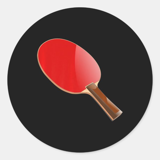 Ping Pong Tischtennis Runder Aufkleber (Vorderseite)