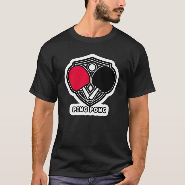 Ping Pong (Tischtennis) T-Shirt (Vorderseite)