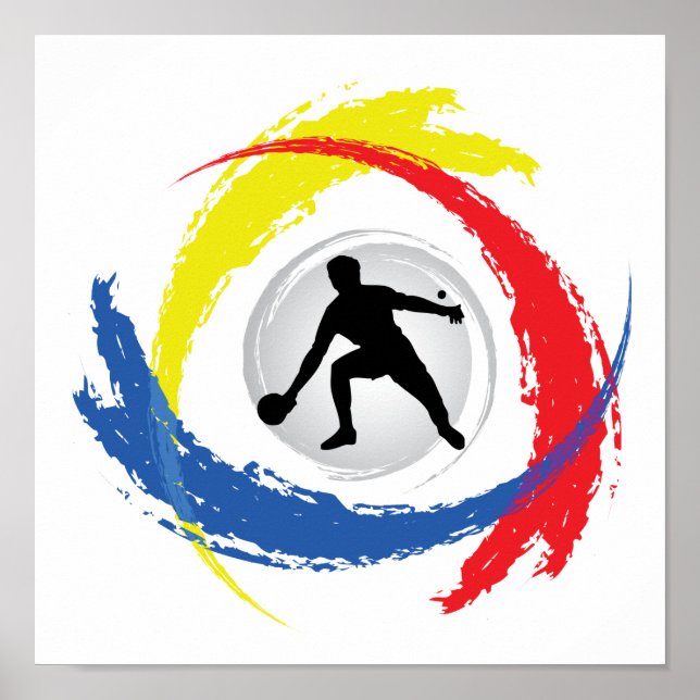 Ping Pong Tricolor Emblem Poster (Vorne)