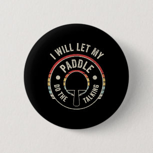 Ping Pong Vintage Retro Spaß Tischtennis Button