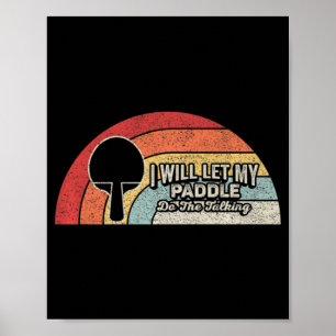Ping Pong Vintage Retro Spaß Tischtennis Poster