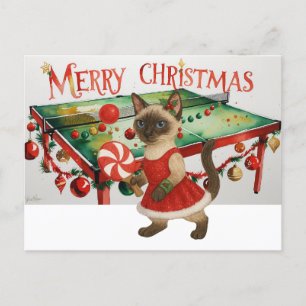 Ping Pong Weihnachten Gedicht für siamesische Katz