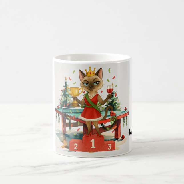 Ping Pong Weihnachten Thema Kaffeetasse (Mittel)