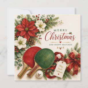 Ping Pong Weihnachtsmotiv Karte