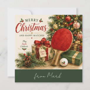 Ping-Pong-Weihnachtsthema Karte