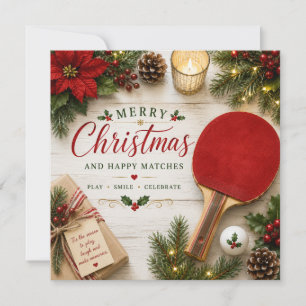 Ping Pong Weihnachtsthema Karte