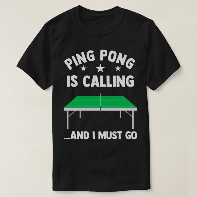 Pingpong Tischtennis 3 T-Shirt (Design vorne)