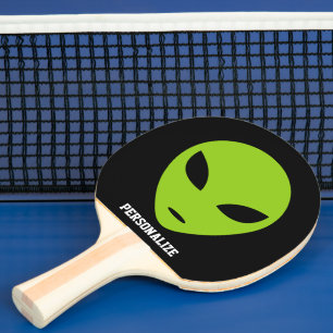 Pingpongpaddel für Tischtennis mit grüner Alien Schläger