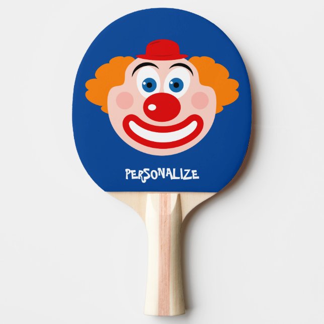 Pingpongpaddel für Tischtennis mit sonniger Clownw Schläger (Vorderseite)
