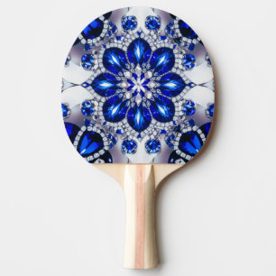 Pingpongpaddel mit blauen weißen Farben Tischtennis Schläger