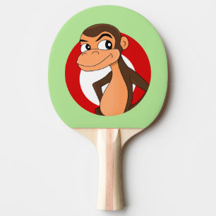 Pingpongpaddel mit Chimp-Cartoon Tischtennis Schläger