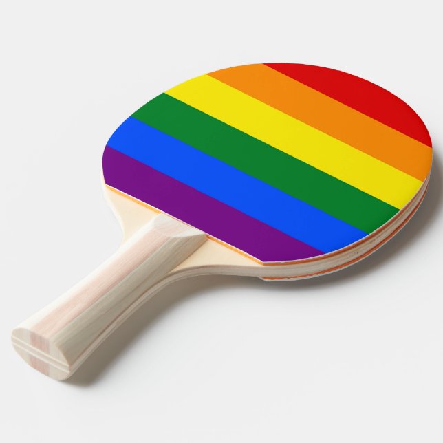 Pingpongpaddel mit der Fahne "Pride Flag" für LGBT Tischtennis Schläger (Vorderseite)