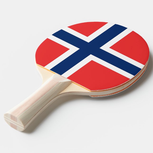 Pingpongpaddel mit der Flagge Norwegens Tischtennis Schläger (Vorderseite)