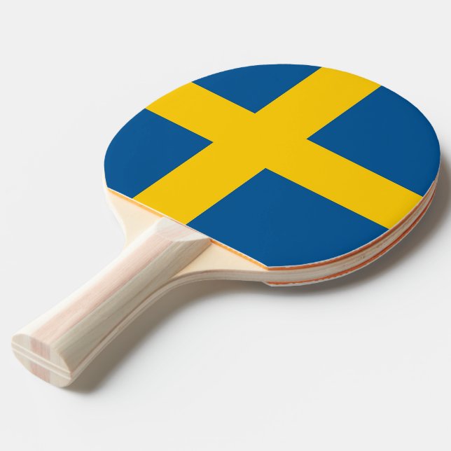 Pingpongpaddel mit der Flagge Schwedens Tischtennis Schläger (Vorderseite)