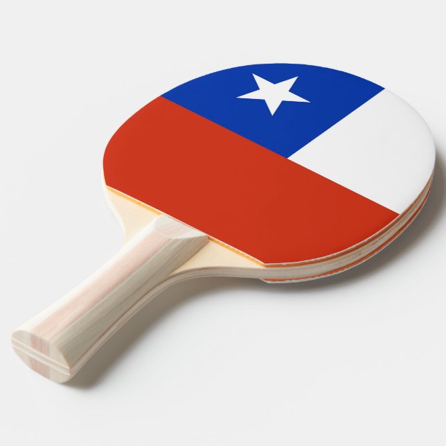 Pingpongpaddel mit Flagge des Chilen Tischtennis Schläger (Vorderseite)