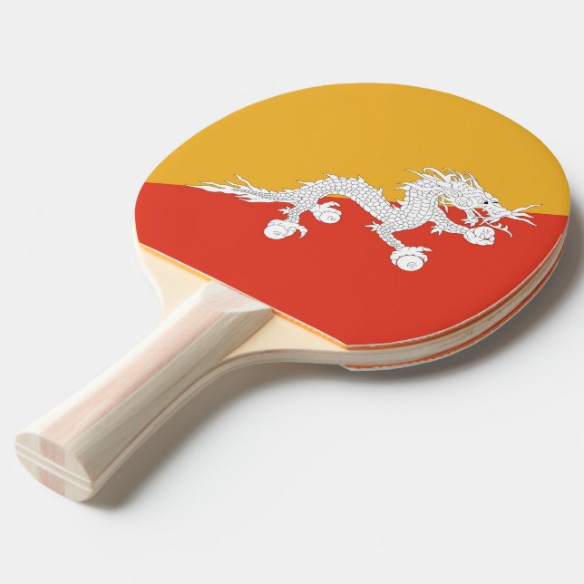 Pingpongpaddel mit Flagge von Bhutan Tischtennis Schläger (Vorderseite)