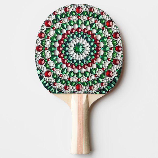 Pingpongpaddel mit italienischen Farben Tischtennis Schläger (Vorderseite)