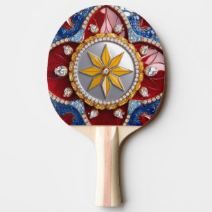 Pingpongpaddel mit kolumbianischen Farben Tischtennis Schläger