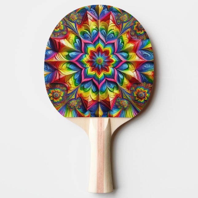 Pingpongpaddel mit LGBTQ-Farben Tischtennis Schläger (Rückseite)