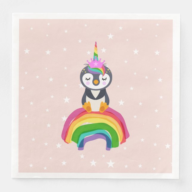 Pinguim unicórnio serviette (Vorderseite)
