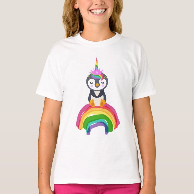 Pinguim unicórnio T-Shirt (Vorderseite)