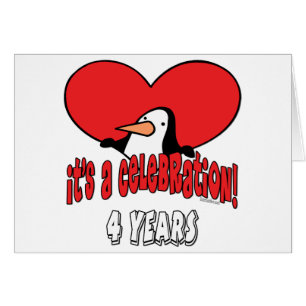 Pinguin-4-jährige Feier