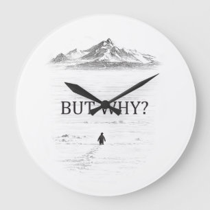 Pinguin Aber Warum Berge Pinguin Große Wanduhr