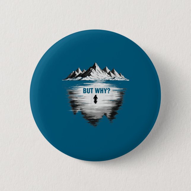 Pinguin aber warum  button (Vorderseite)