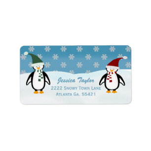 Pinguin-Adressen-Etiketten Adressaufkleber