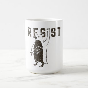 Pinguin-Aktivismus widerstehen Grafikdesign Vintag Kaffeetasse