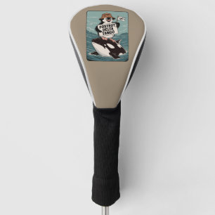 Pinguin-Aktivismus widerstehen Vintage-Protest Golf Headcover