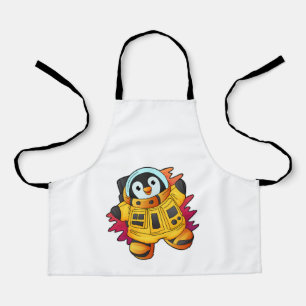 Pinguin als Astronaut im Anzug Schürze